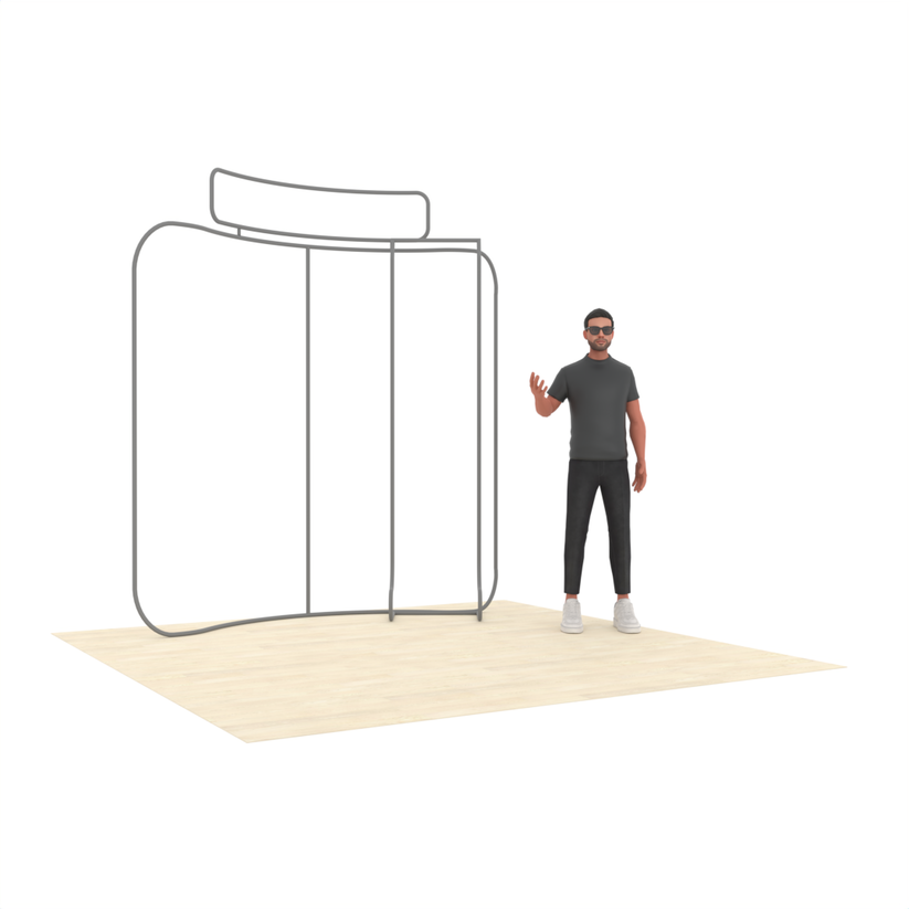 8ft Curved TensionMax™ Booth