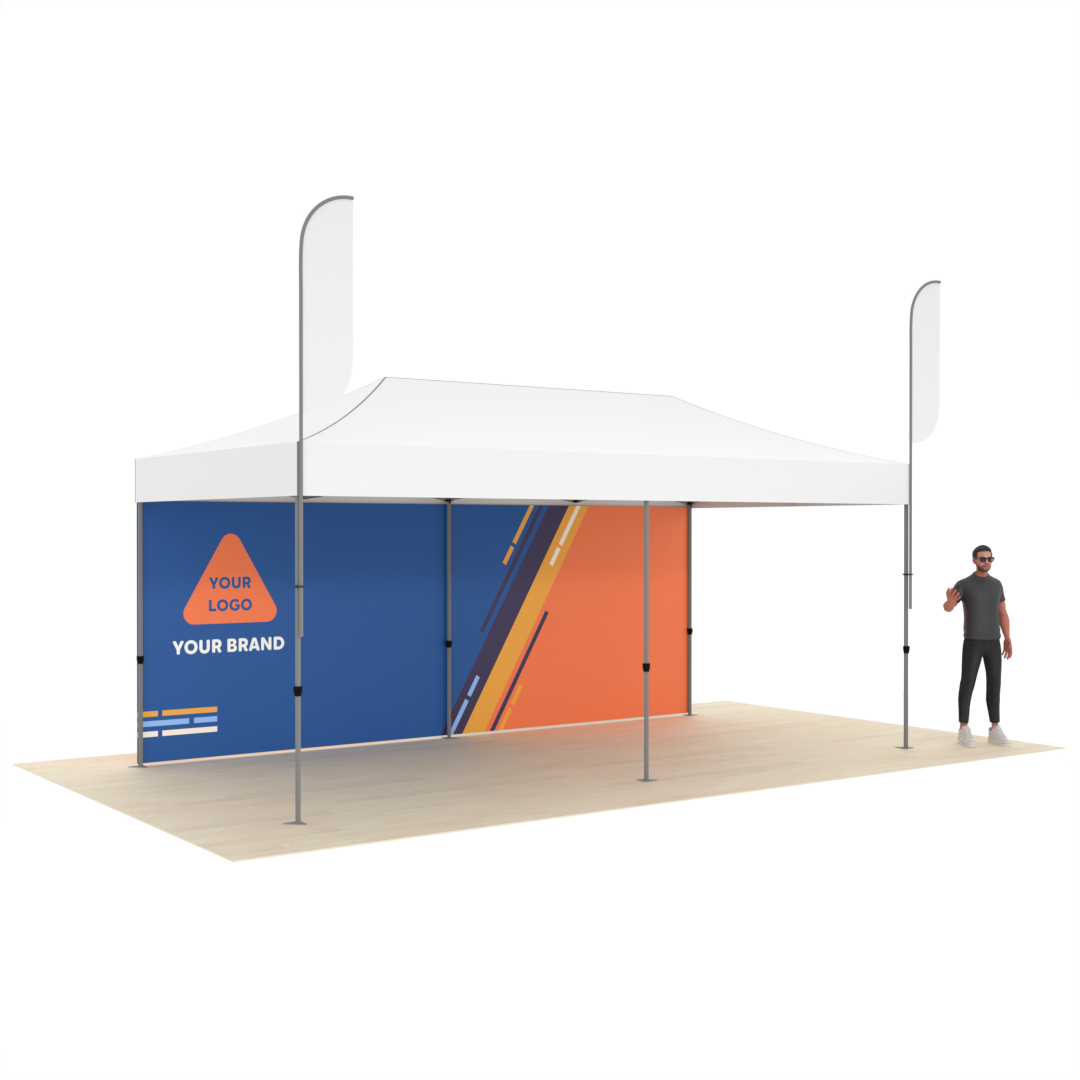 Printed Back Wall for 20ft Canopy Tent