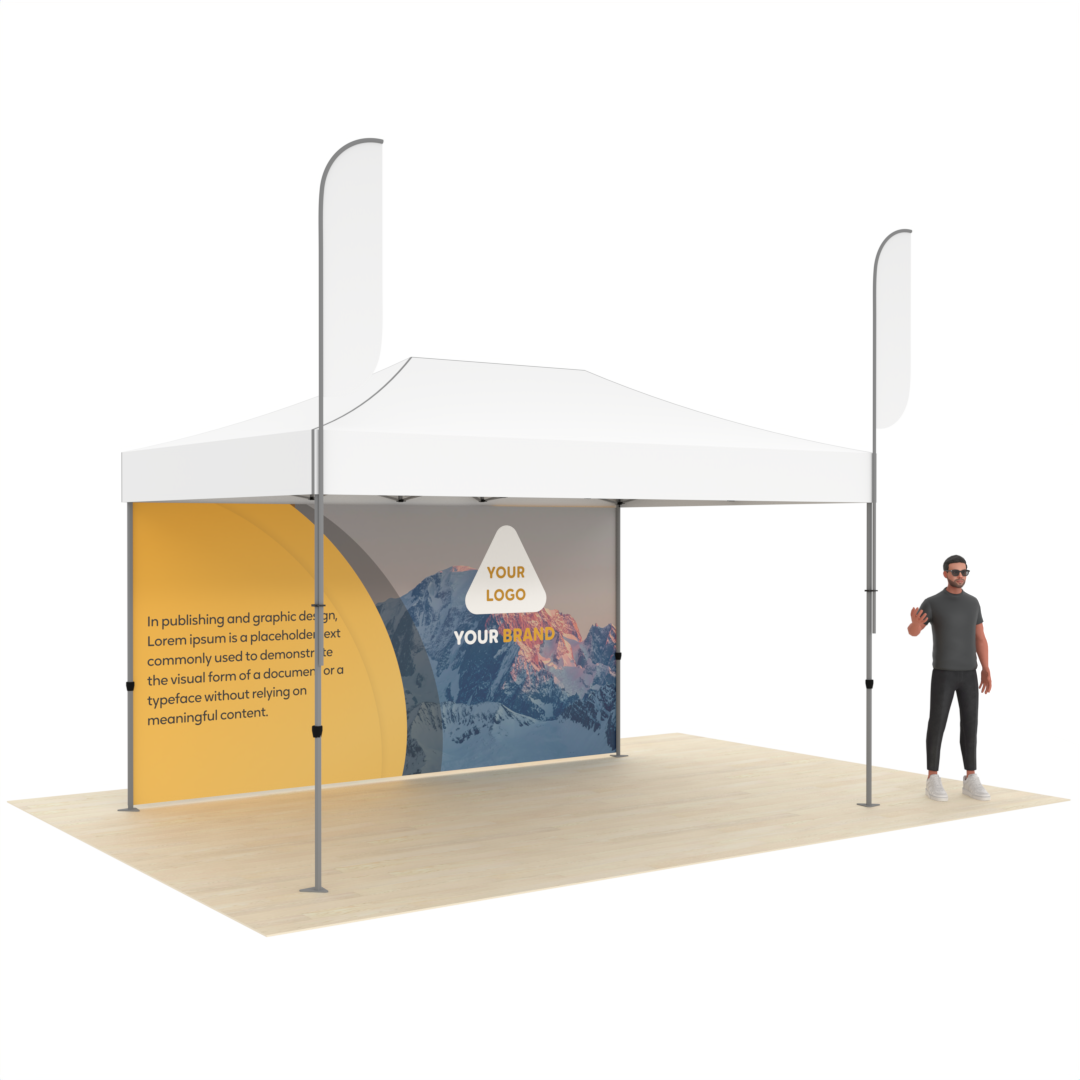 Printed Back Wall for 15ft Canopy Tent