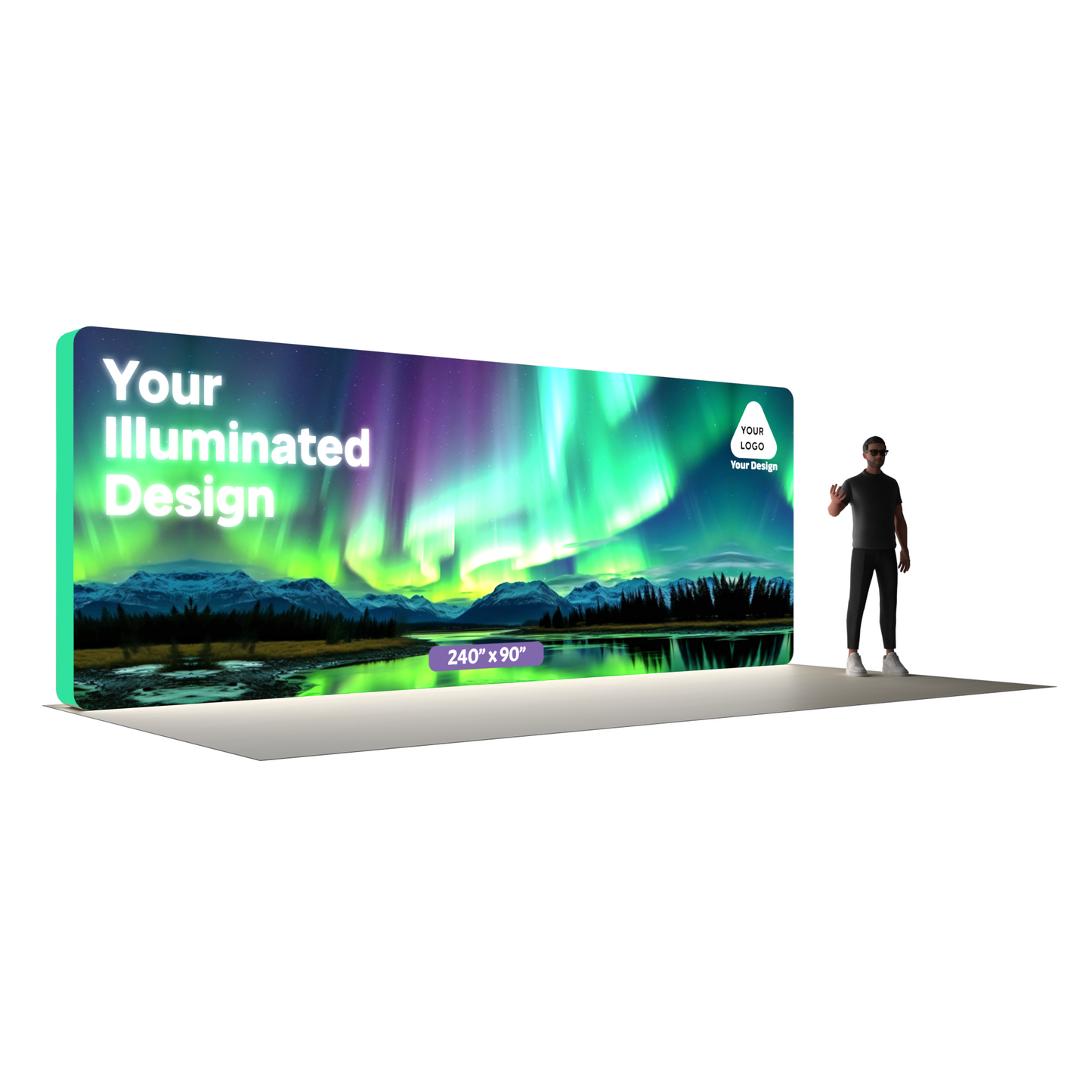 20ft LumiCube™ LED Backlit Booth