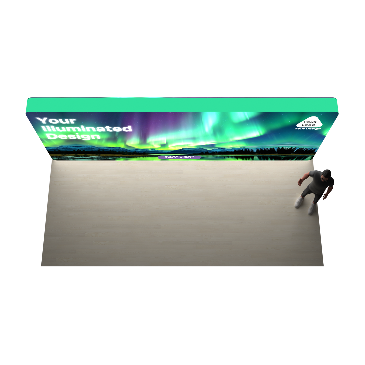 20ft LumiCube™ LED Backlit Booth