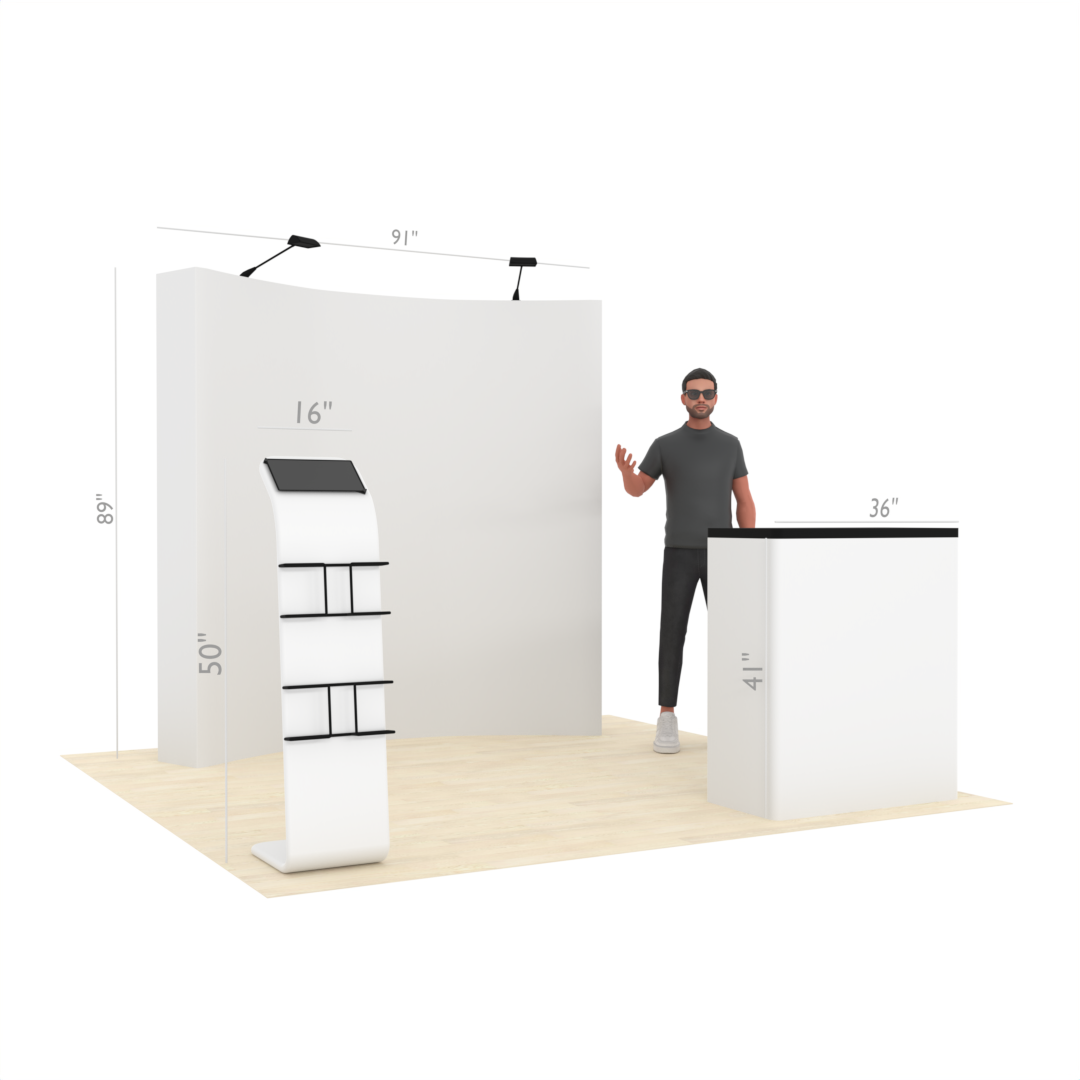 8ft QuickPop™ Curved Booth