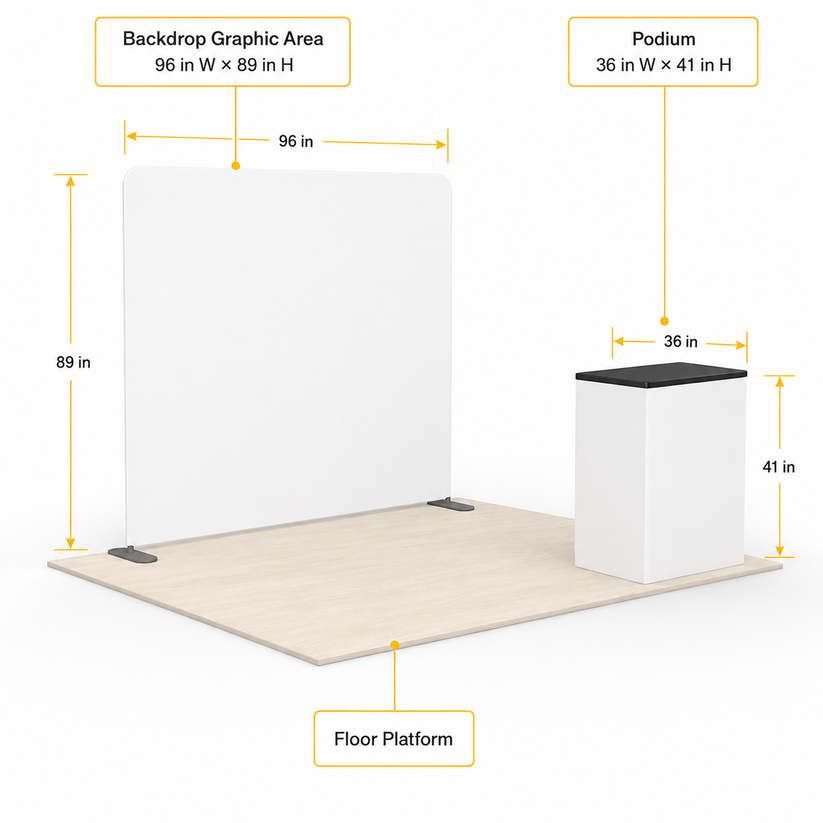 8ft TensionMax Straight + Podium