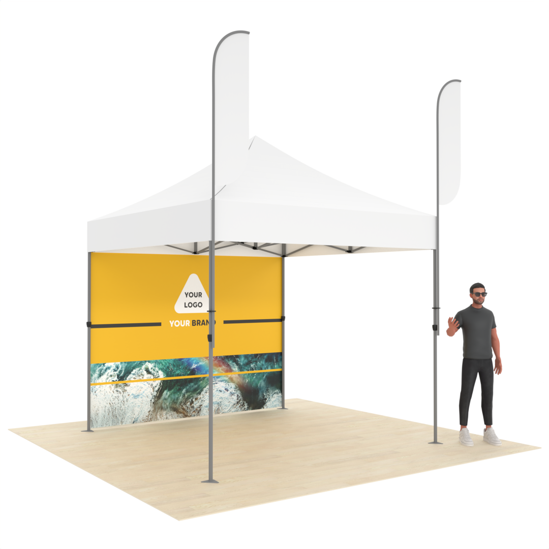 Printed Back Wall for 10ft Canopy Tent