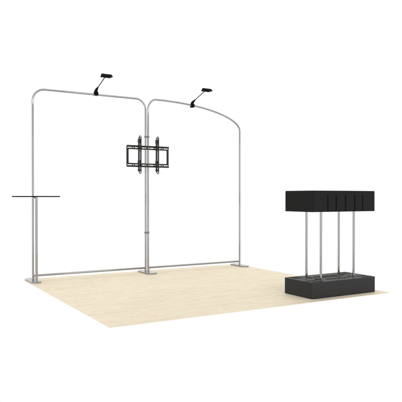10ft PanelFusion™ Booth with Center TV Mount - ExpoPrint
