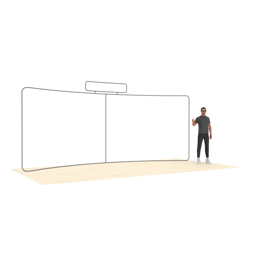20ft Curved TensionMax™ Booth - ExpoPrint