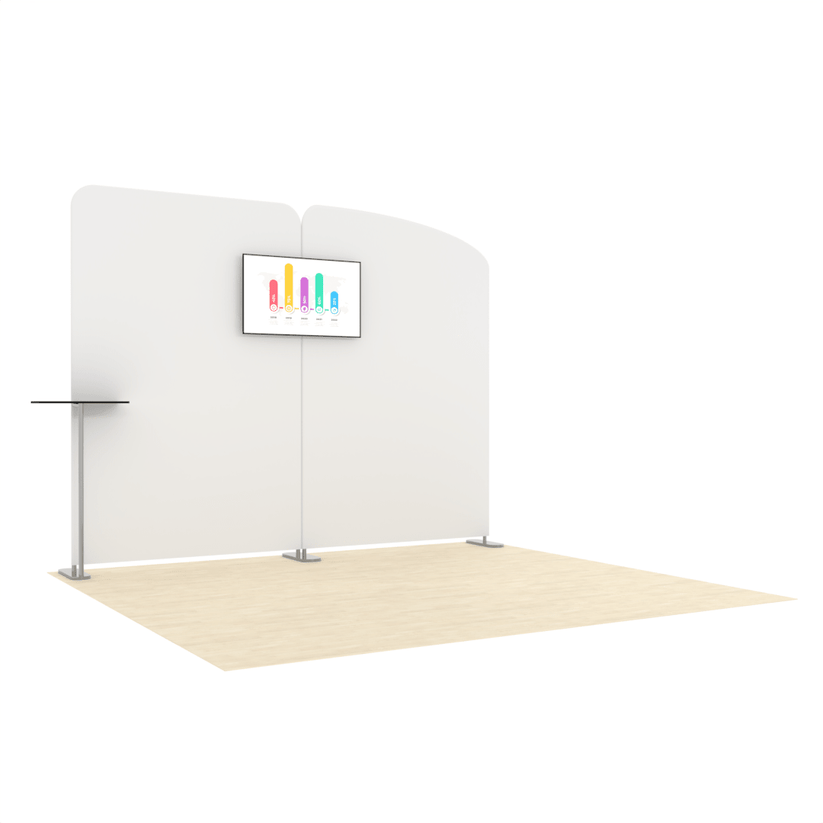 10ft PanelFusion™ Backdrop with Center TV Mount - ExpoPrint