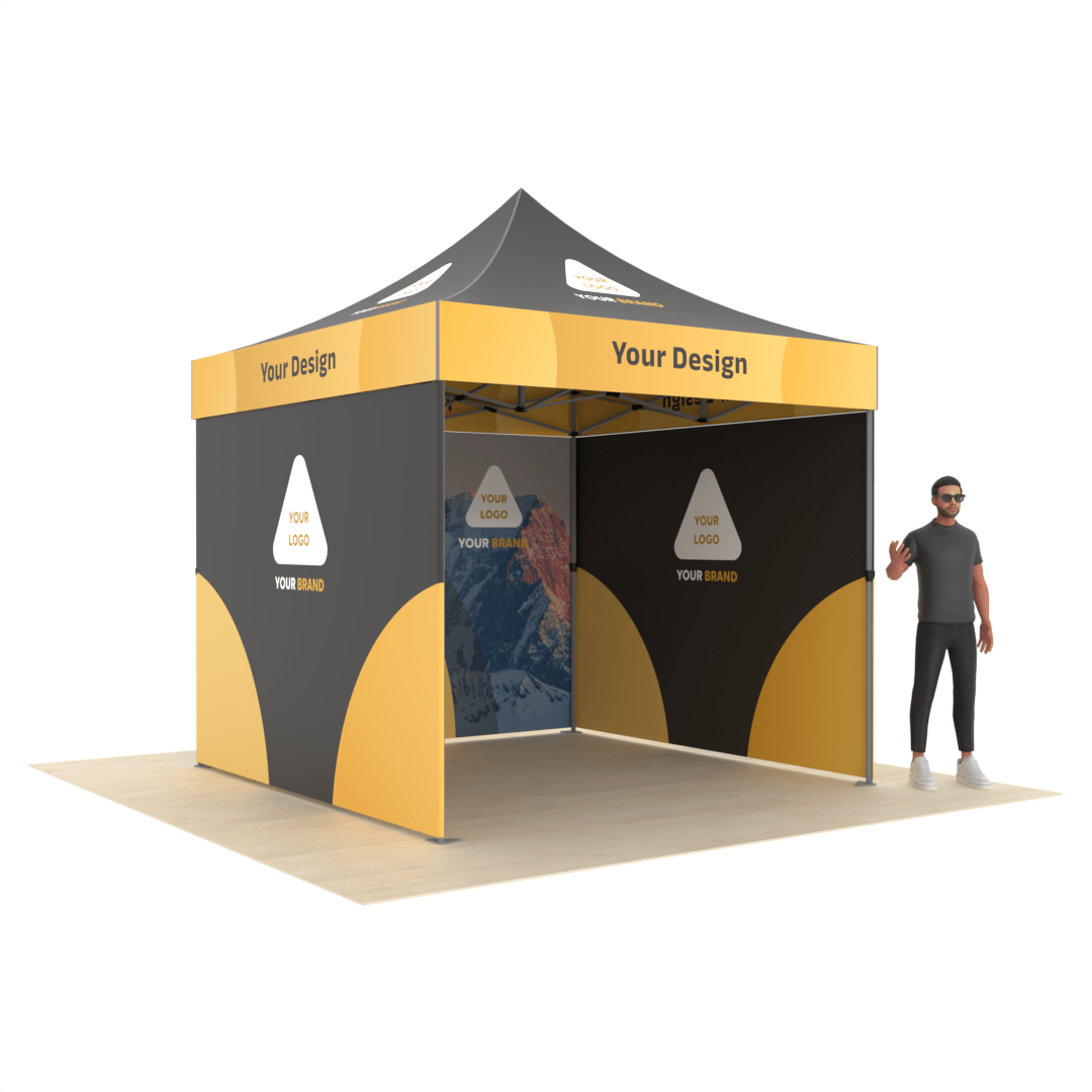 Custom Vendor Canopy Tent, Three Full Walls