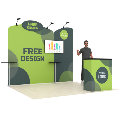10ft PanelFusion™ Booth Kit 05 with Center TV Mount