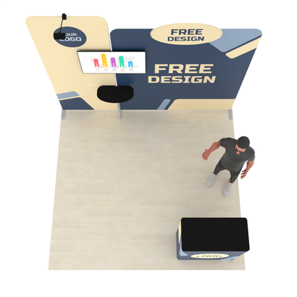 10ft PanelFusion™ Booth #14 with Inline TV Mount
