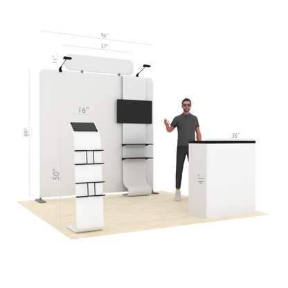 8ft Straight TensionMax™ Booth