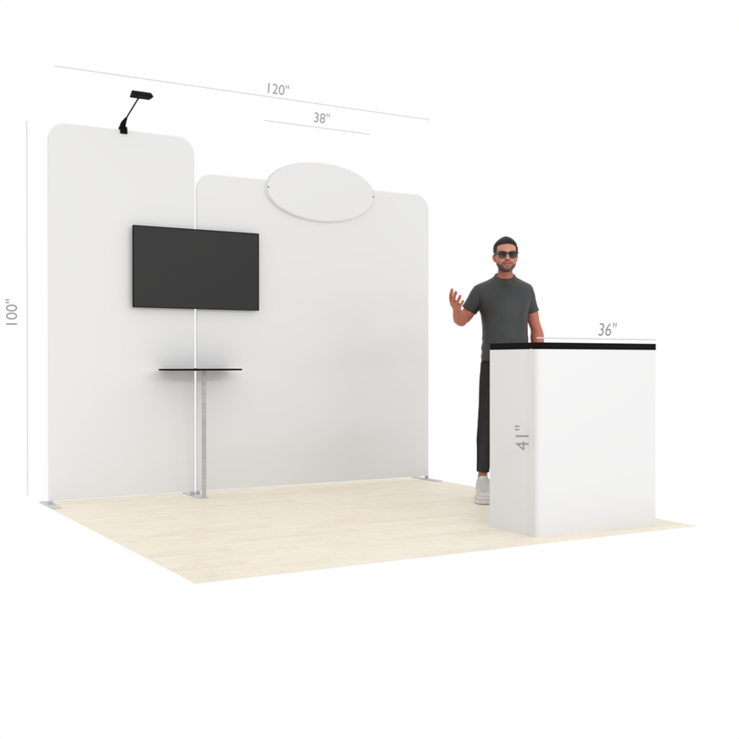 10ft PanelFusion™ Booth #14 with Inline TV Mount