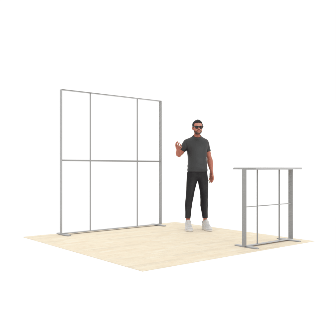 6ft Backlit SEG Lightbox Trade Show Booth with Illuminated Counter - ExpoPrint