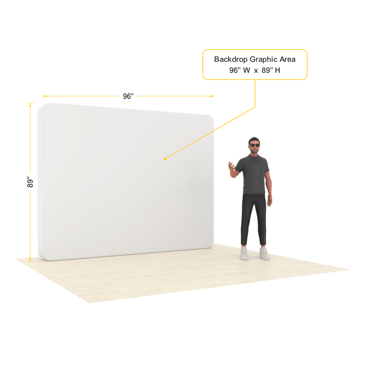 10ft LumiCube™ LED Backlit Fabric Trade Show Booth Display - ExpoPrint
