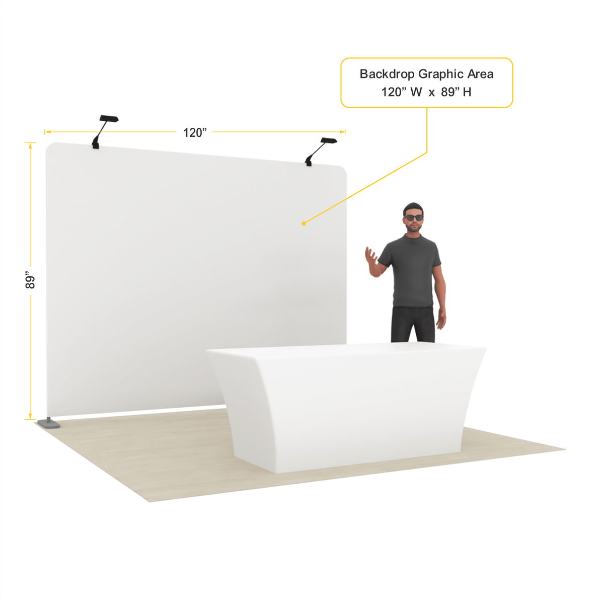 10ft TensionMax Straight + Table Covers - ExpoPrint