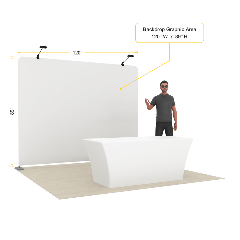 10ft TensionMax Straight + Table Covers - ExpoPrint
