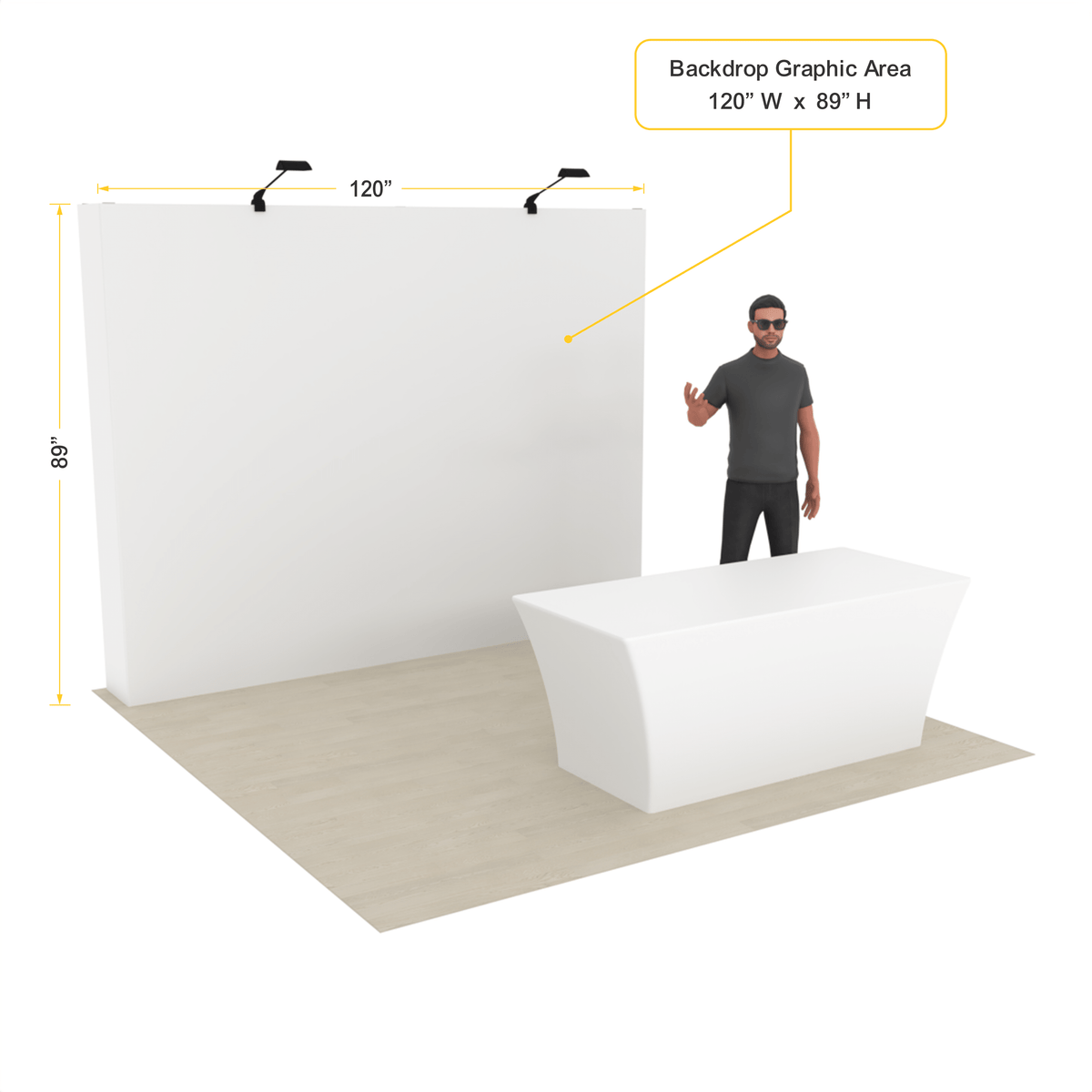 10ft QuickPop Straight + Table Covers - ExpoPrint