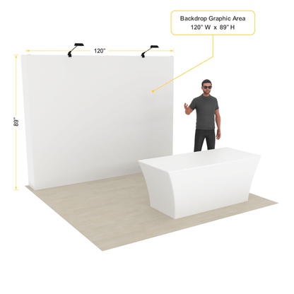 10ft QuickPop Straight + Table Covers - ExpoPrint