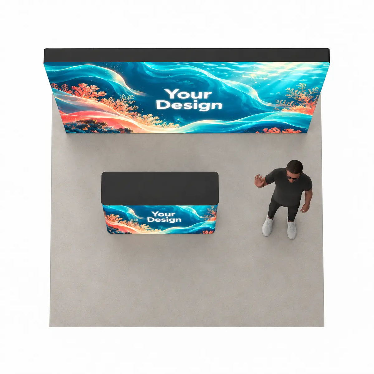 10x10 backlit trade show booth