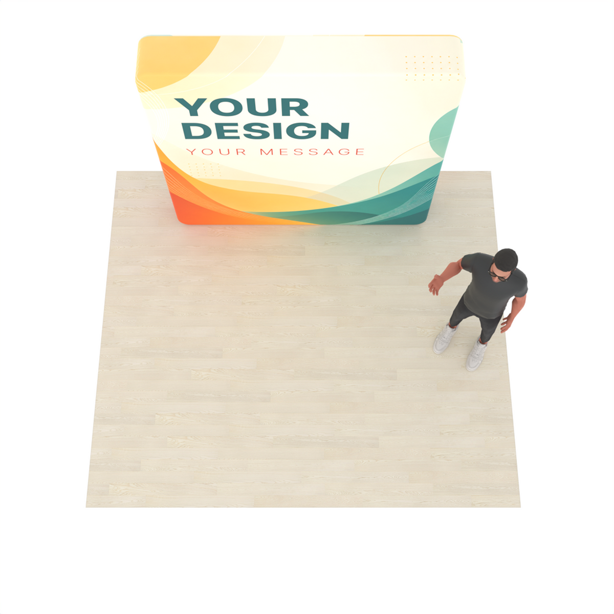 8ft LumiCube™ LED Backlit Fabric Trade Show Booth Display