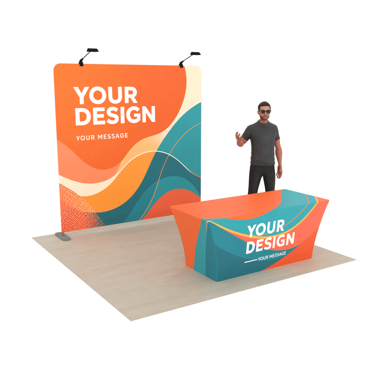 8ft TensionMax Straight + Table Covers - ExpoPrint