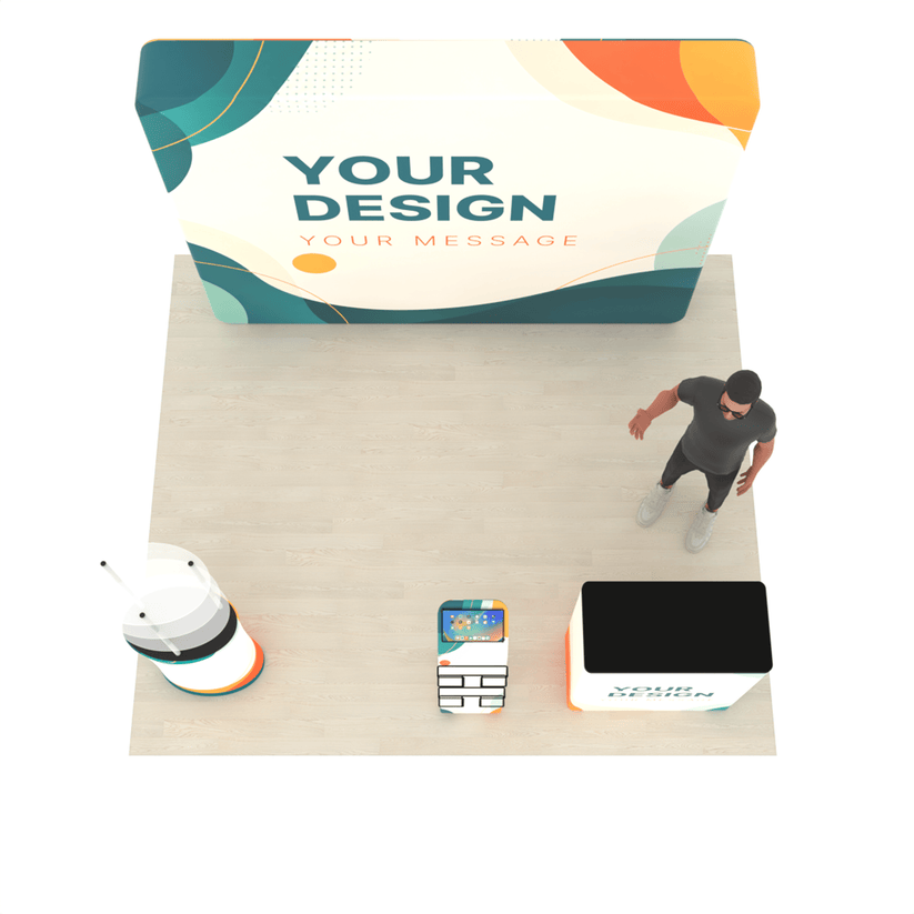 10ft LumiCube™ LED Backlit Fabric Trade Show Booth Display with customizable Package - ExpoPrint