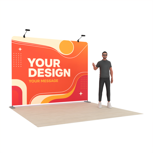 10ft Straight Tension Fabric Trade Show Display – TensionMax™