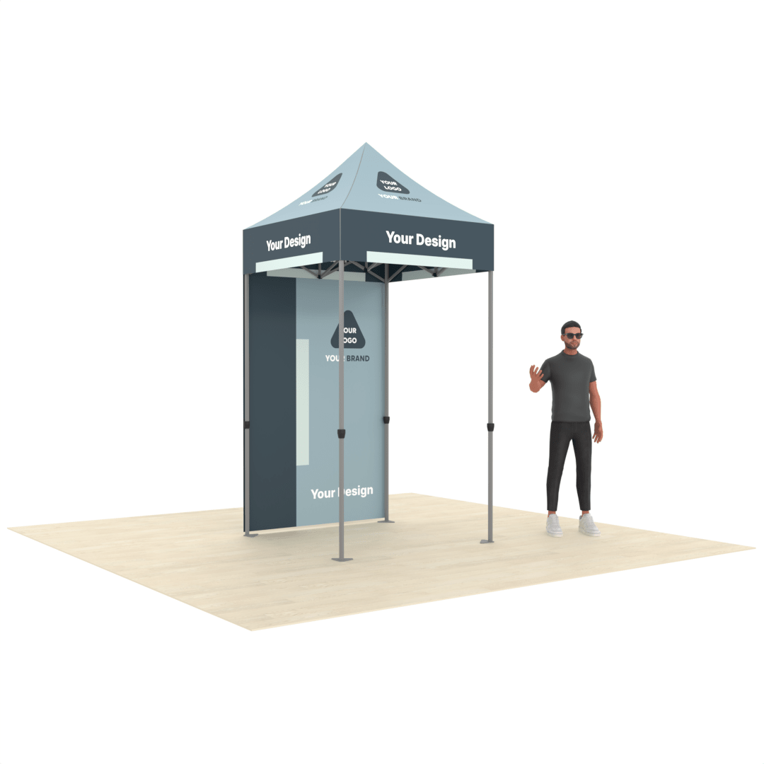 small pop up tents Custom 5x5 Canopy for Event Setups – ExpoPrint Farbe:SPD031 SCHWARZE repariert und wartet Brand: Champion Leccy Blockout vinyl tent top