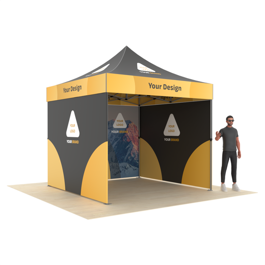 Vendor Booth Popup Tent with Custom Printing & Full Walls