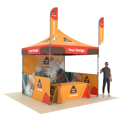 10'x10' Popup Canopy Tent Package with Custom Printing of Your Design & Logo