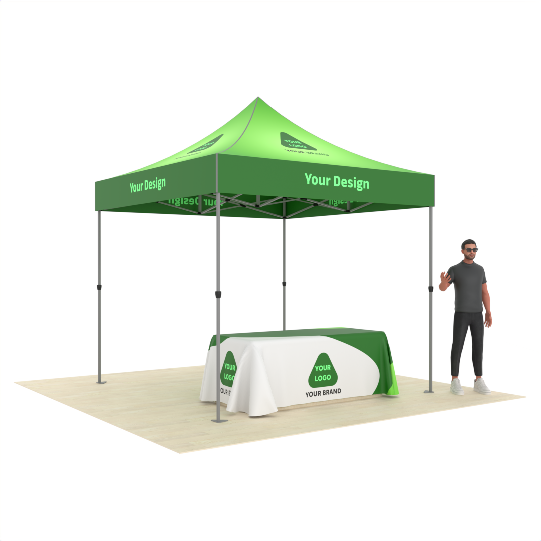 10'x10' Popup Canopy Tent Package with Custom Printing of Your Design & Logo