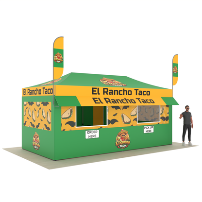 20' x 10' Custom Printed Canopy Food Tent