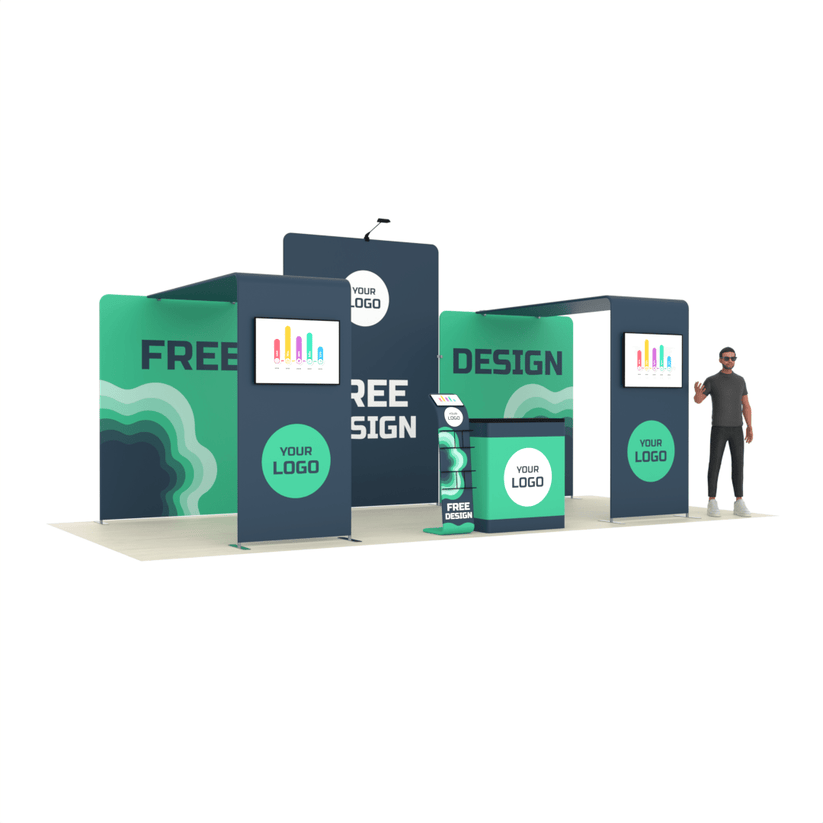 20ft Combo Trade Show Booth (15) - ExpoPrint
