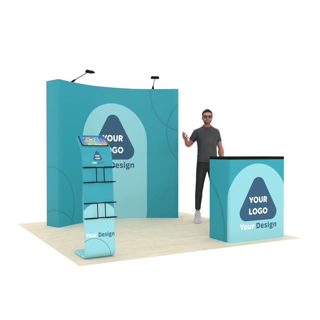 8x8 Curved Trade Show Booth
