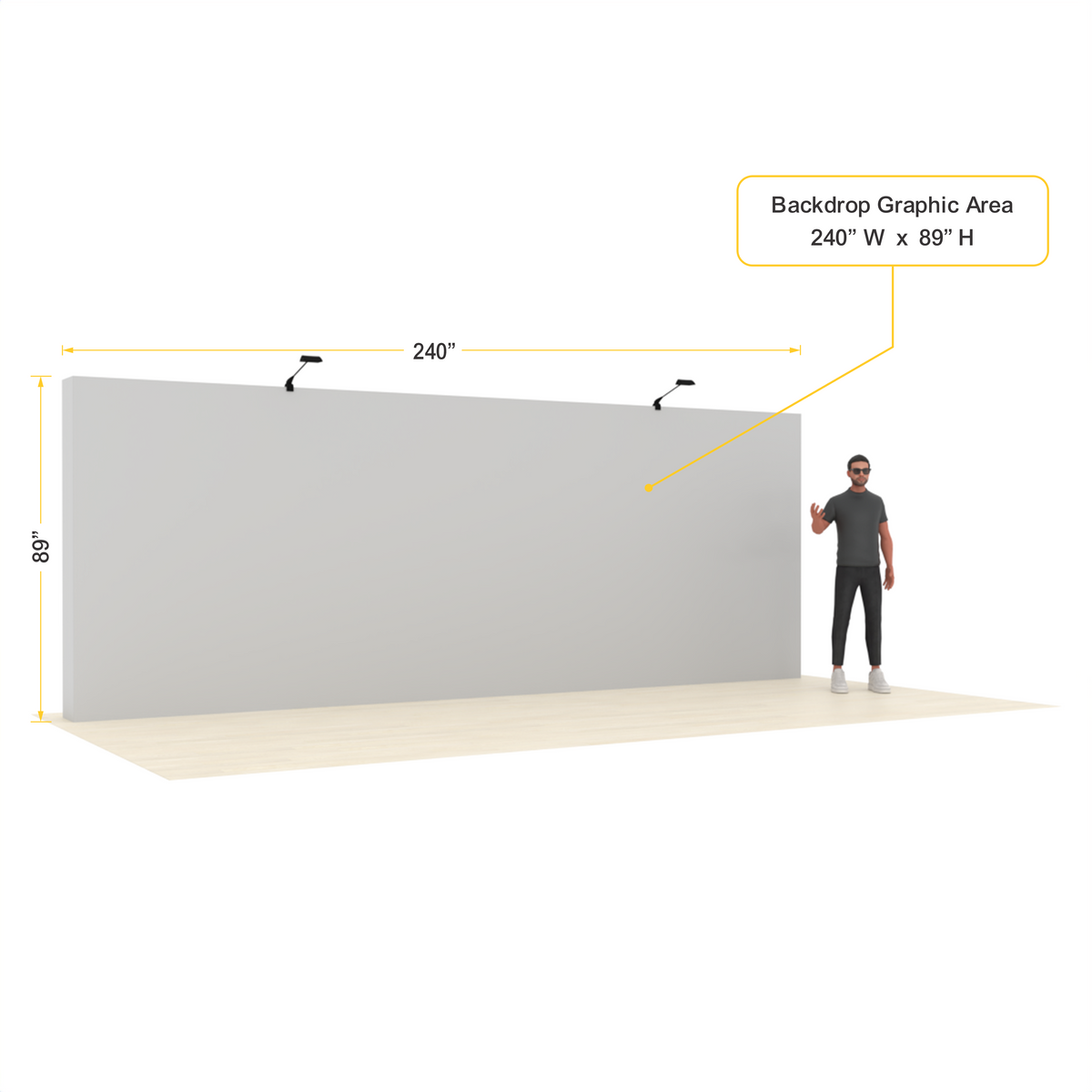 20ft Straight Pop-Up Trade Show Booth Kit – QuickPop™