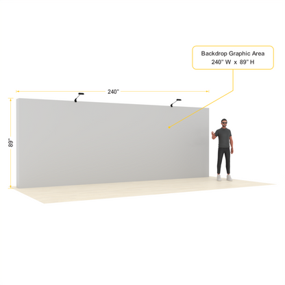 20ft Straight Pop-Up Trade Show Booth Kit – QuickPop™