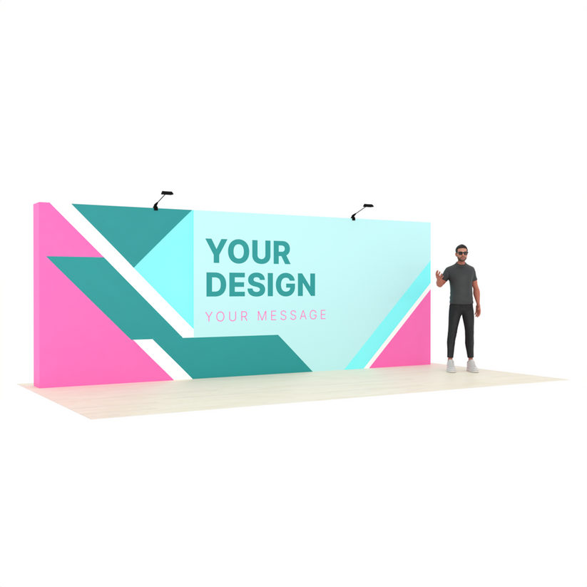 20ft Straight Pop-Up Trade Show Booth Kit – QuickPop™