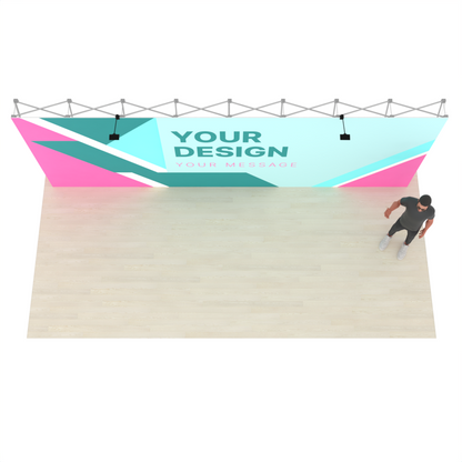 20ft Straight Pop-Up Trade Show Booth Kit – QuickPop™