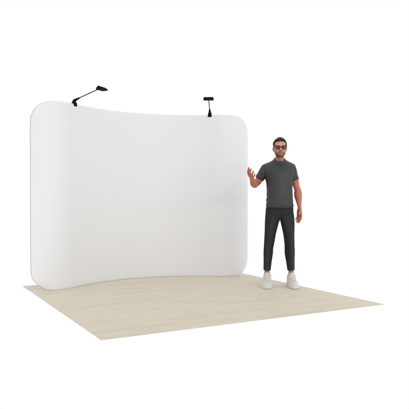 10ft Curved Tension Fabric Trade Show Display – TensionMax™