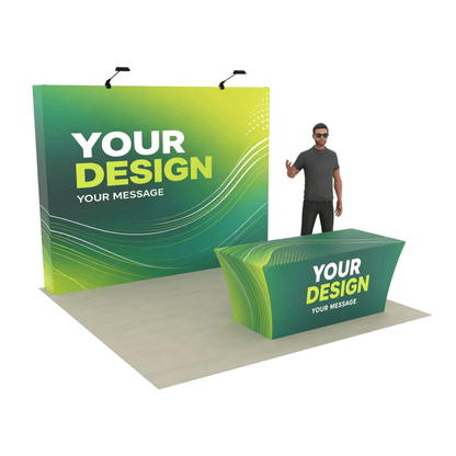 10ft QuickPop Straight + Table Covers - ExpoPrint