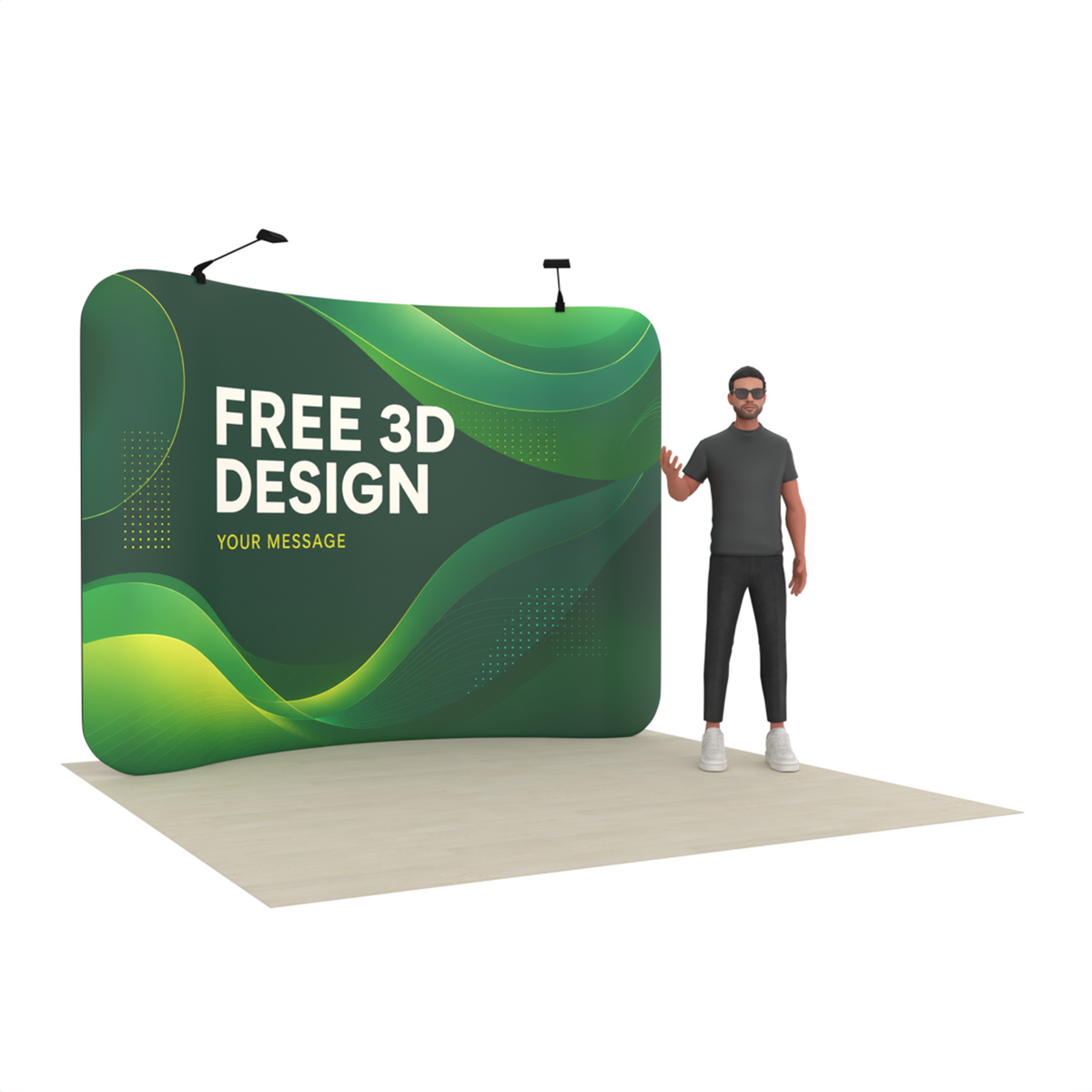 10ft Curved Tension Fabric Trade Show Display – TensionMax™