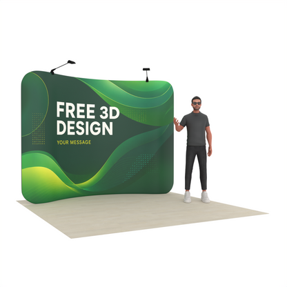 10ft Curved Tension Fabric Trade Show Display – TensionMax™