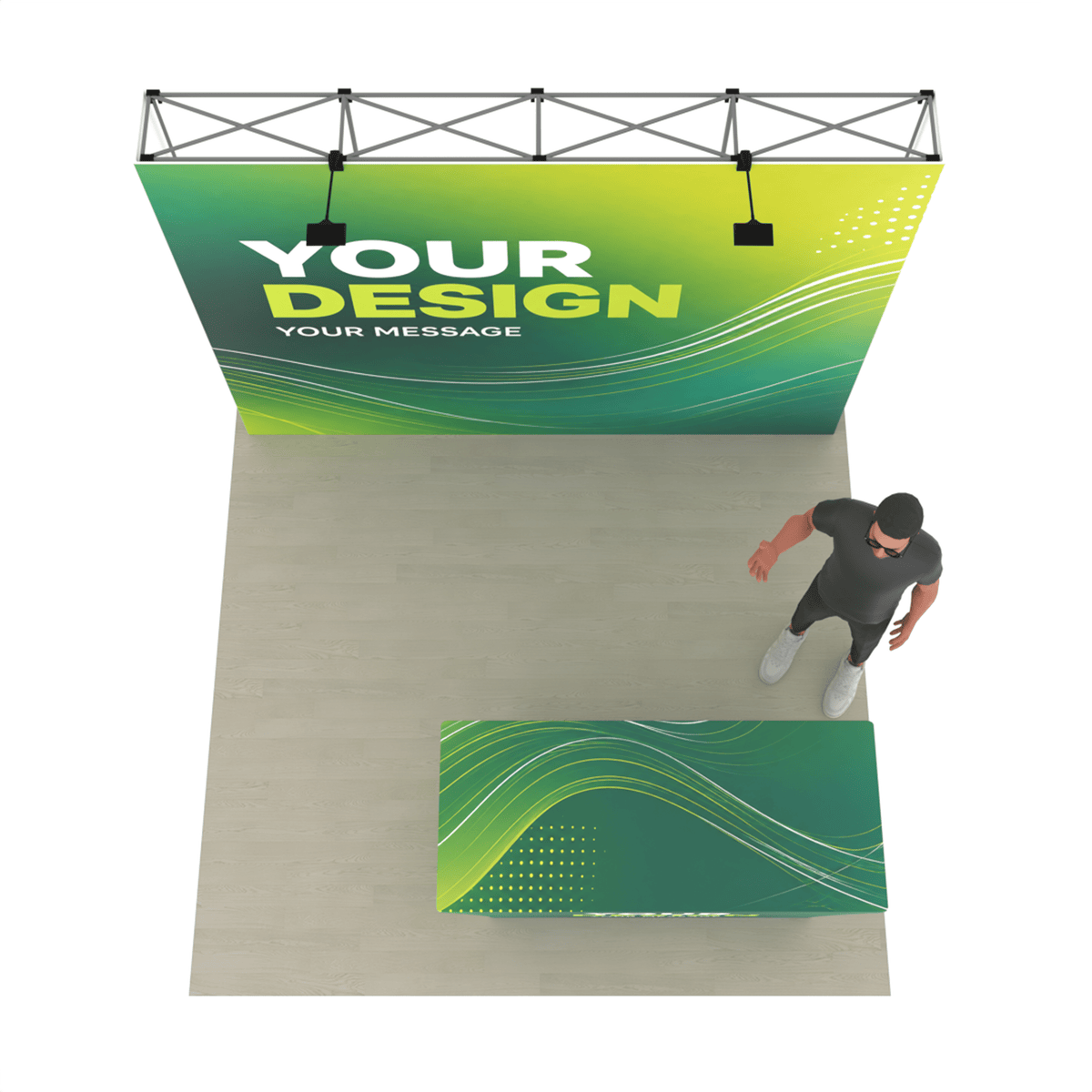 10ft QuickPop Straight + Table Covers - ExpoPrint