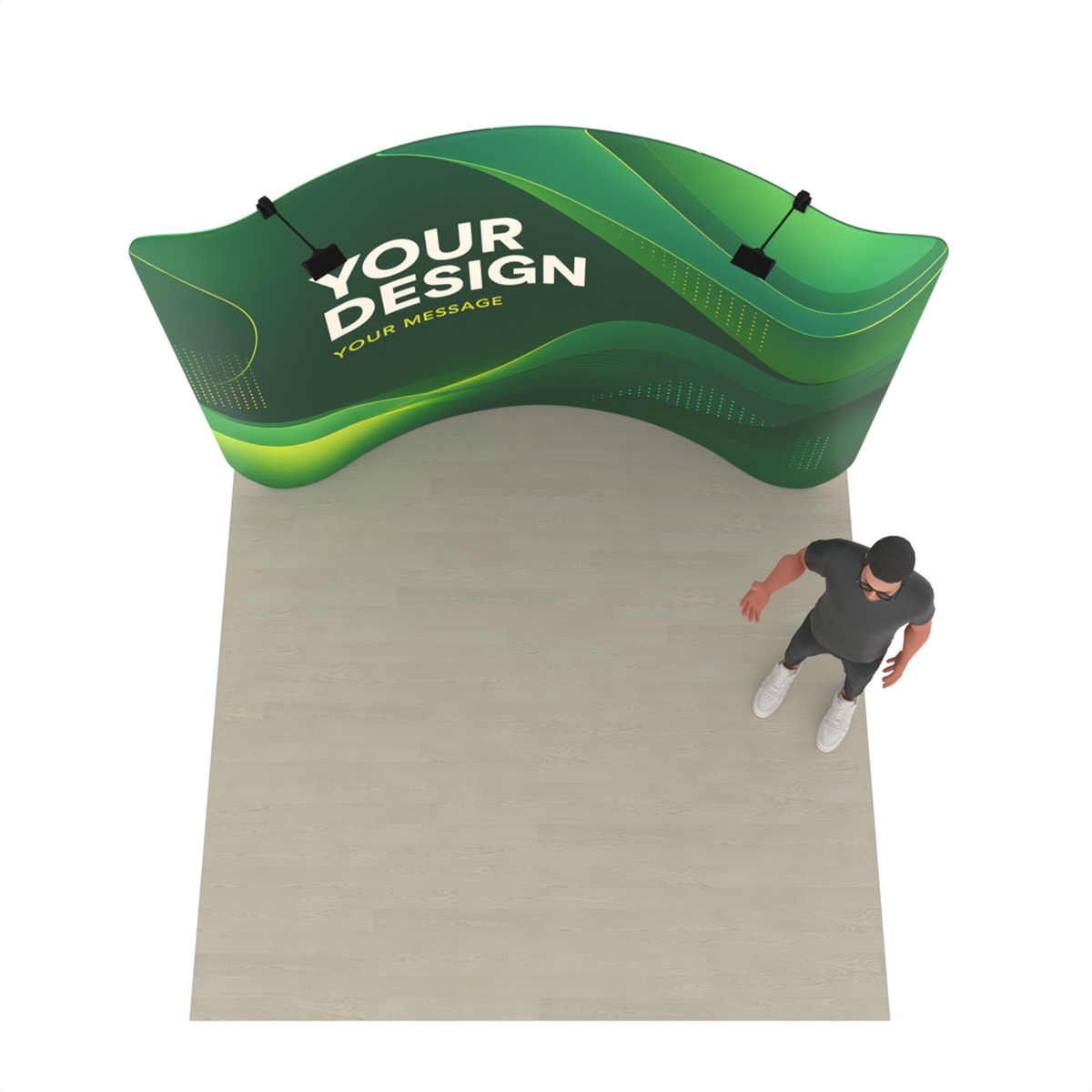 10ft Curved Tension Fabric Trade Show Display – TensionMax™