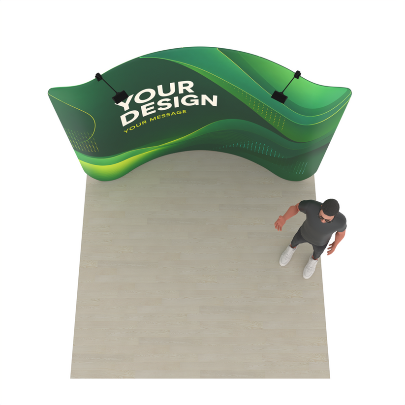 10ft Curved Tension Fabric Trade Show Display – TensionMax™