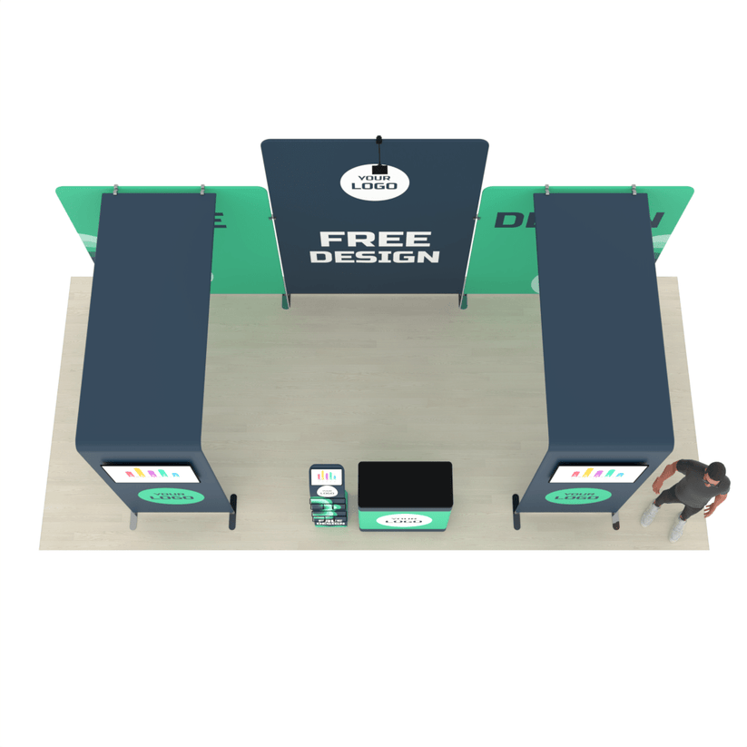 20ft Combo Trade Show Booth (15) - ExpoPrint