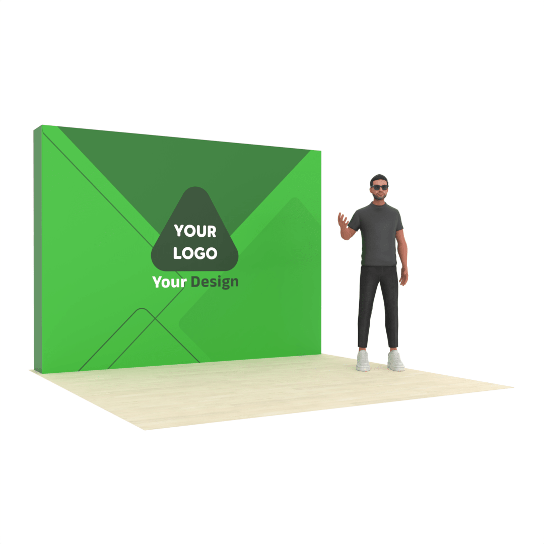 10ft Straight QuickPop™ Backdrop Display with Endcaps - ExpoPrint