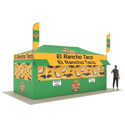 20' x 10' Custom Printed Canopy Food Tent