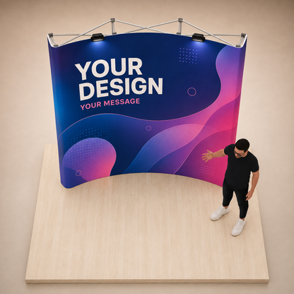 8ft QuickPop Curved