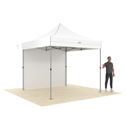 Heavy-Duty Popup Tent with Custom Printed Canopy & Back Wall